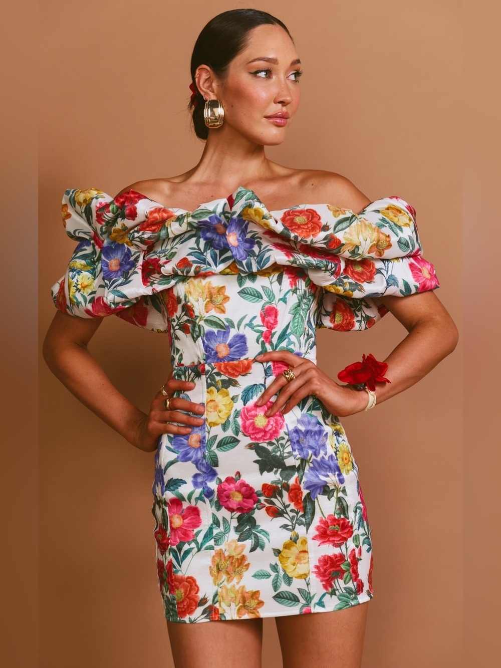 Show Me Your MuMu Floral Off-Shoulder Major Drama Dress